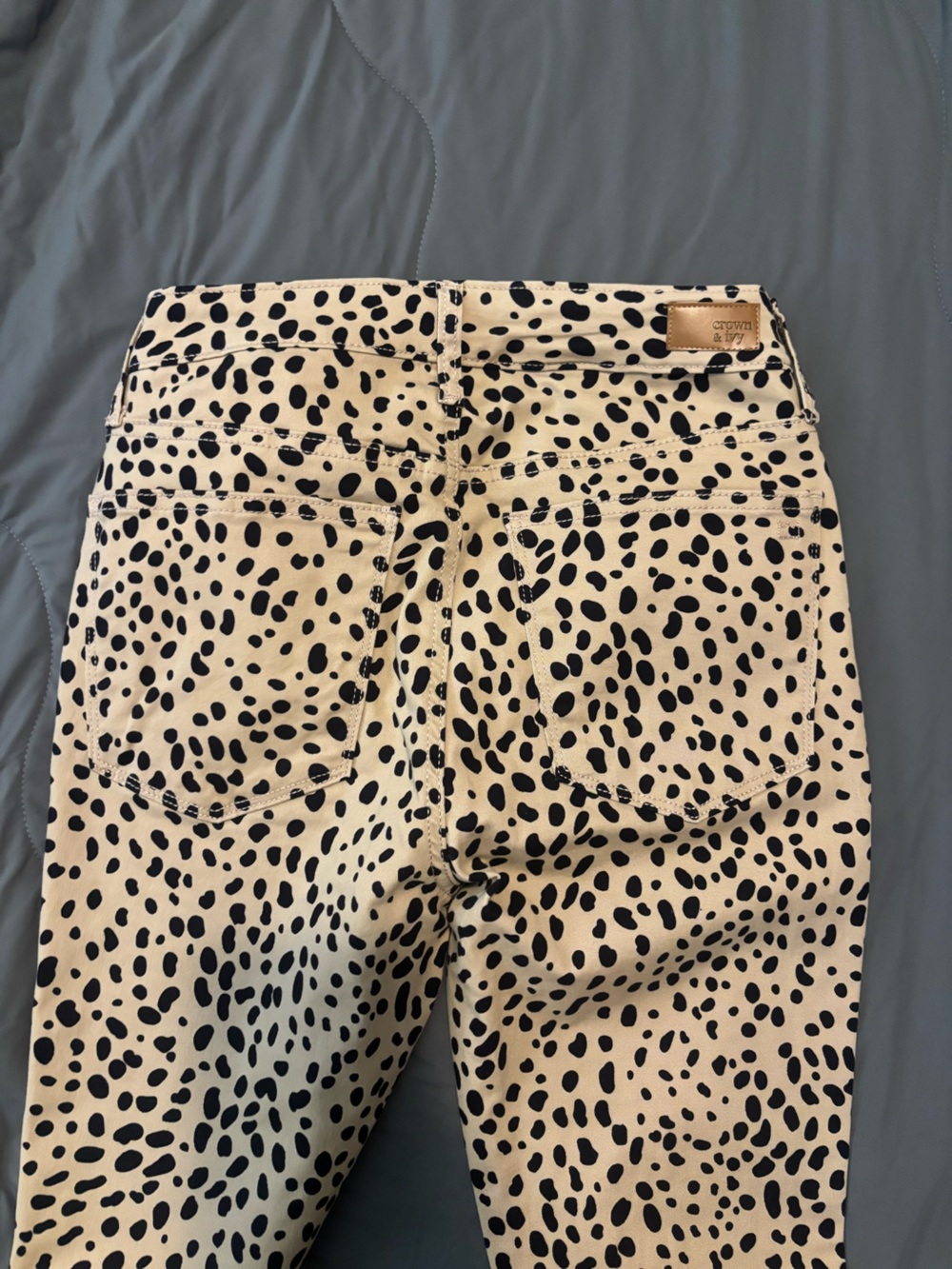 Tan Leopard-Spot Pants - Picture 6 of 6